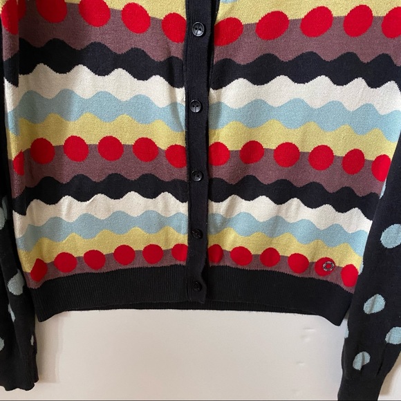 Numph Navy polkadot Cardigan in Size Medium - Picture 6 of 10